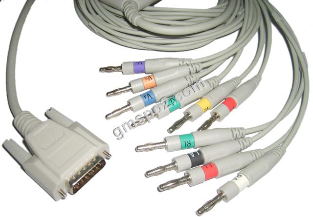 BiocareNihon Kohden EKG cáp Banana.jpg