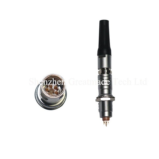 0B Circular Push Pull Metal Connector Cable Plug FGG 6 Pin Male Contacts For RED ARRI Lbus (6P, Plug): Home Audio & Theater