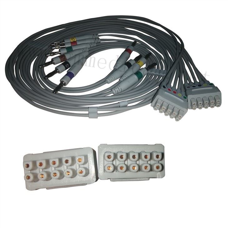 Tương thích với GE MAC500 800 1200 1200ST 1600 Multi-Link Leadwire Set, Banana Ending, AHA.