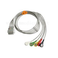 GE Marquette đa liên kết Leadwire Set, 5-Lead, Snap, IEC, 29 in (76 cm) & VS 2PIN